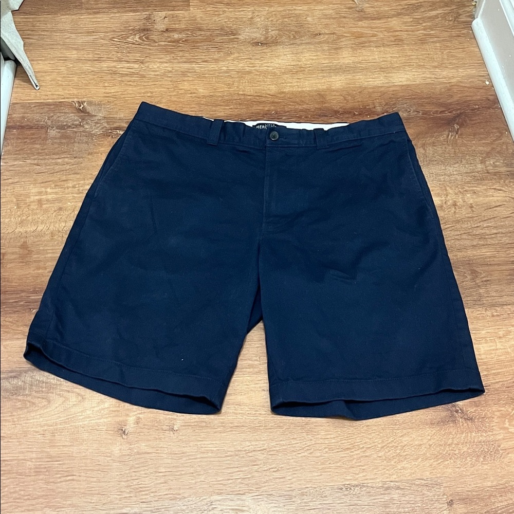J. Crew Dark Blue Flat Front Men's Shorts